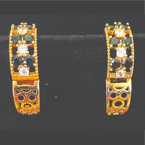 Black onyx Gold plated  earrings